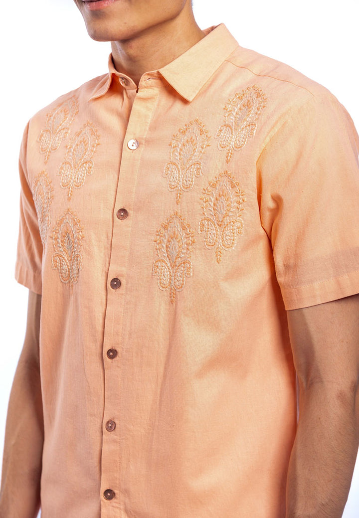 Zayan Short Sleeve Embroidered Shirt