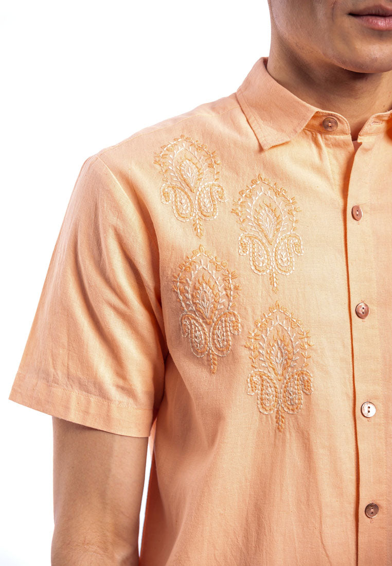 Zayan Short Sleeve Embroidered Shirt