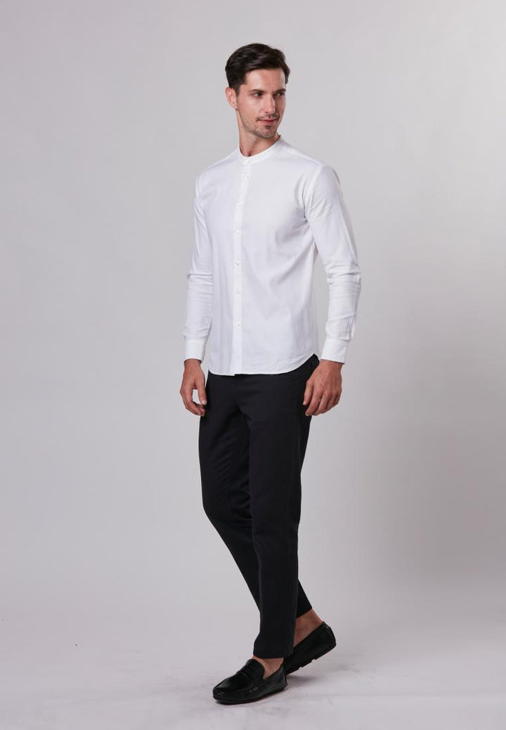 Theomund - Long Sleeves And Stand Up Collar