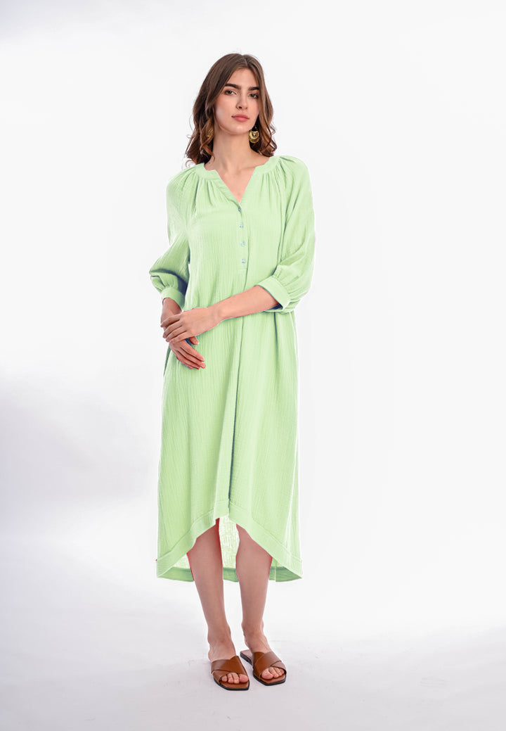 East India Company - Aeris 3/4 Sleeve Long Dress - Mint Green