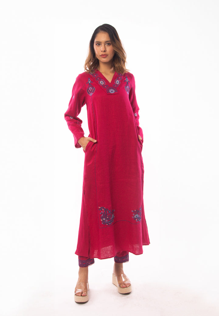 East India Company - Nova_Embroidered Long Sleeve Tunic Dress