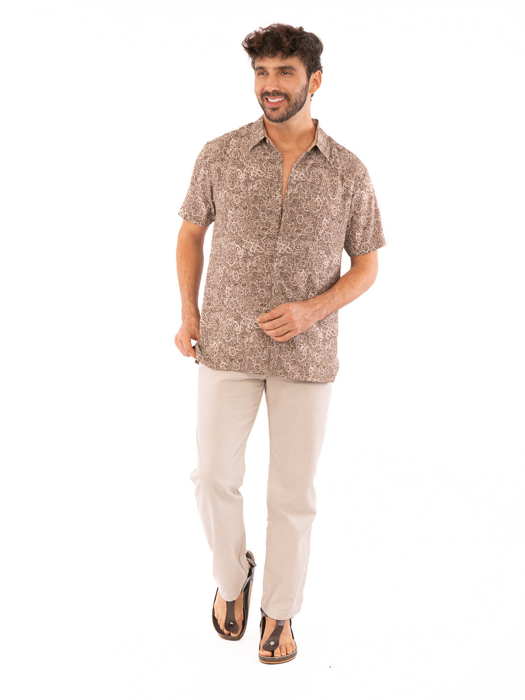 Indie Batik- Qhairi Short Sleeve Pinted Shirt
