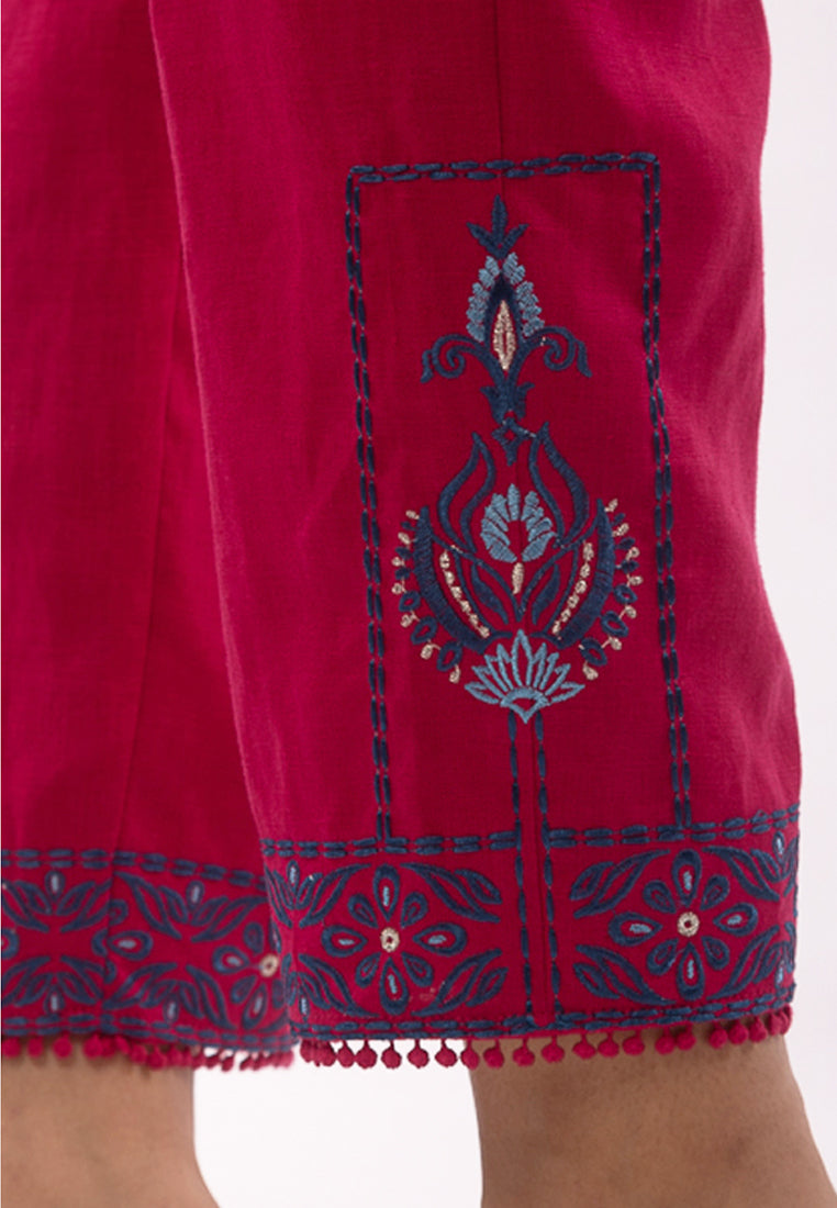 East India Company -Jolie_Embroidered Pull On Long Pants