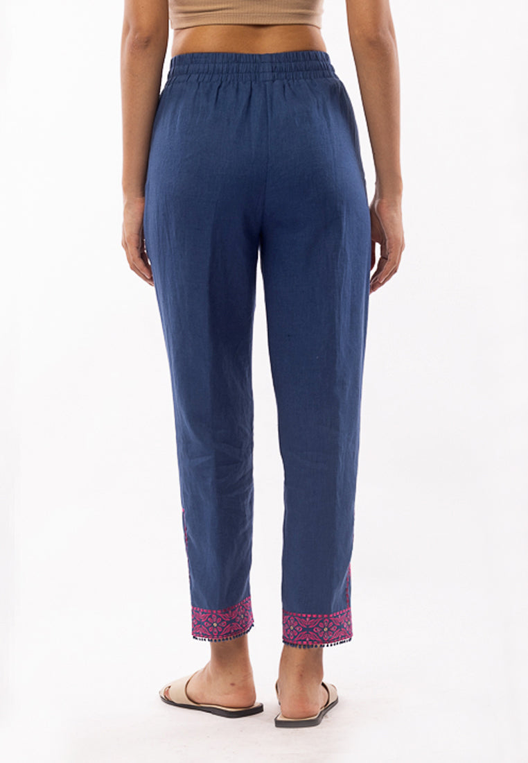 East India Company -Jolie_Embroidered Pull On Long Pants