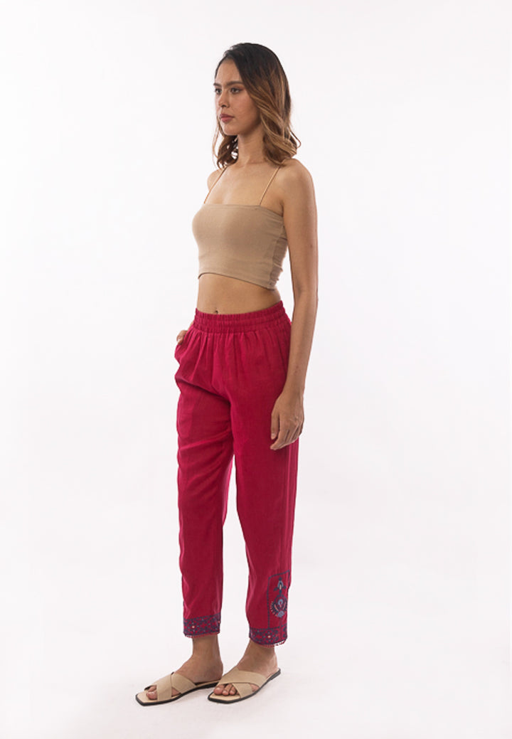 East India Company -Jolie_Embroidered Pull On Long Pants