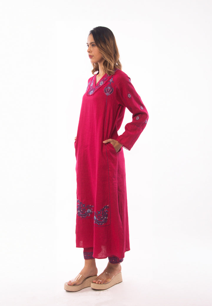 East India Company - Nova_Embroidered Long Sleeve Tunic Dress