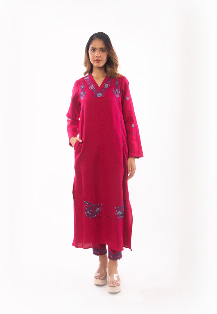 East India Company - Nova_Embroidered Long Sleeve Tunic Dress